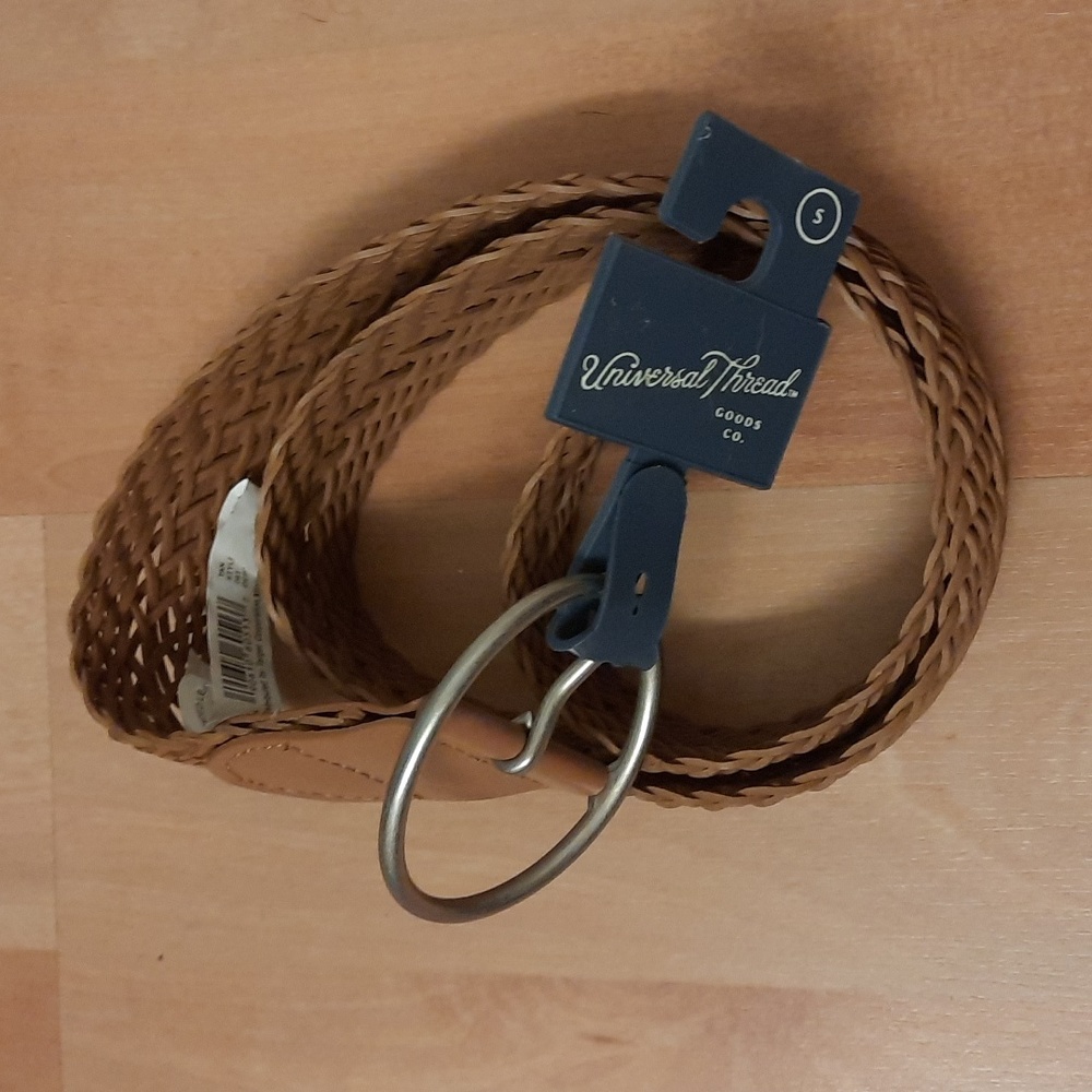 Universal Thread Wide Braided Tan Belt - Picture 3 of 9
